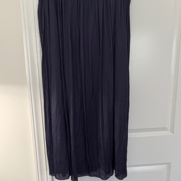 New J.Crew Navy Softly Pleated Maxi Skirt - Picture 3 of 6